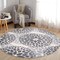World Rug Gallery Modern Floral Circles Design 2'x10' Gray Runner Rug 9099GRAY2X10 - alternate 3